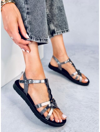 Moteriški AGUILERA BLACK sandalai-SANDALAI-Avalynė ir Aksesuarai