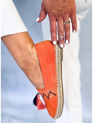 Boho espadrilės su kutais BIRNA ORANGE-ESPADRILĖS-Avalynė ir Aksesuarai